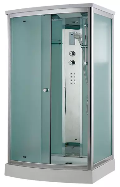 

Душевая кабина «Timo» Comfort T-8815 120/90 низкий поддон Fabric Glass/белая с гидромассажем с электрикой