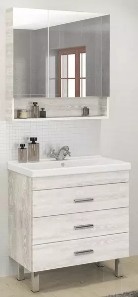 Мебель для ванной «Comforty» Никосия 80 дуб белый - фото 1