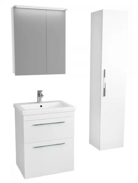 Мебель для ванной подвесная «Diborg» Katarine 60 с 2 ящиками белая - фото 1