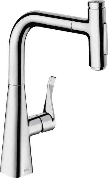 

Смеситель для кухонной мойки «Hansgrohe» Metris Select M71 73817000 с выдвижным изливом хром