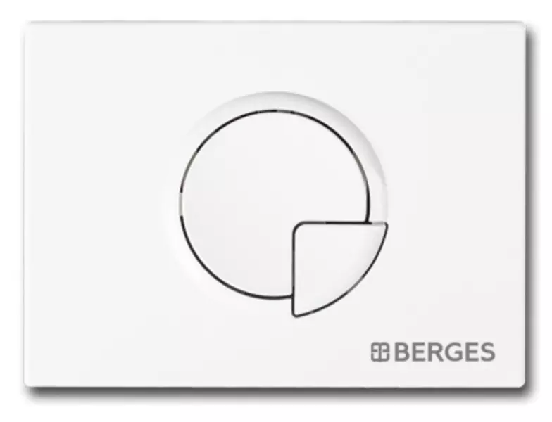 Кнопка смыва «Berges Wasserhaus» Novum R4 белая 040024 - фото 1