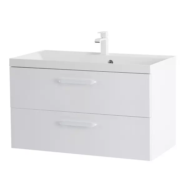 

Тумба с раковиной «Belbagno» Aurora 80 (без ручек) (BB800/450-LV-MR-AST) подвесная Bianco Lucido