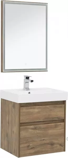 Мебель для ванной подвесная «Aquanet» Nova Lite 60 с 2 ящиками дуб рустикальный - фото 1