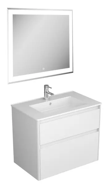 Мебель для ванной подвесная «Veneciana» Aventino 75 с 2 ящиками белая - фото 1