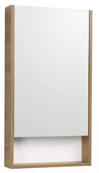 Зеркальный шкаф «Aquaton» Сканди 45 без света белый/дуб Рустикальный универсальный