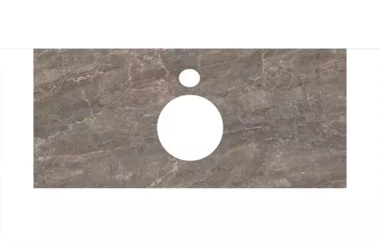

Мебельная столешница «Kerama Marazzi» Парнас 100/48 PL1 для накладных раковин керамогранит коричневая