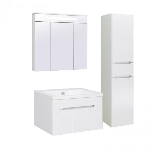 Мебель для ванной подвесная «Runo» Парма 75 с дверцами белая - фото 1