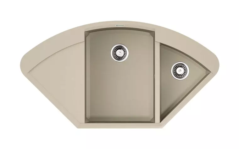 

Мойка для кухни угловая «Omoikiri» Sakaime 105C SA 106/58 искусственный камень бежевая