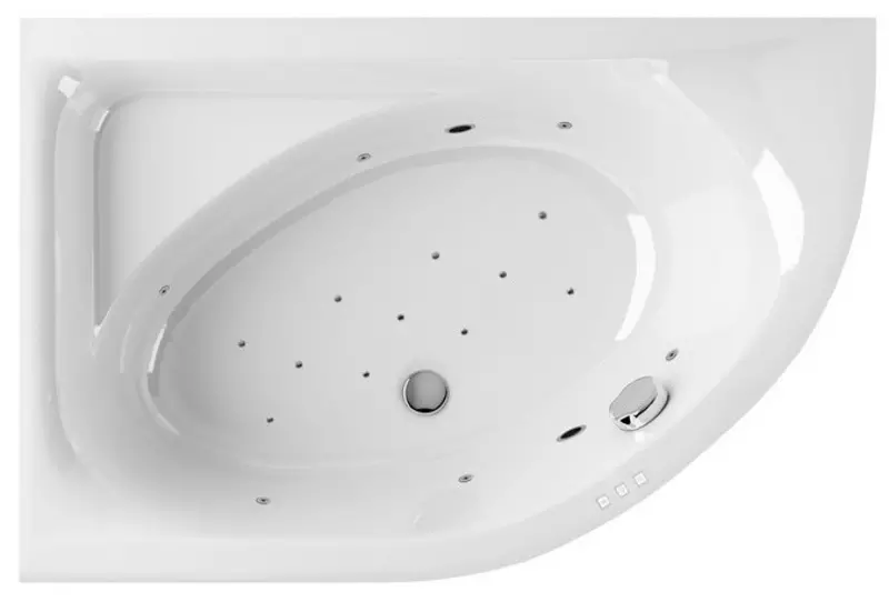 

Гидромассажная ванна акриловая «Excellent» Aquarella 170/110 Relax с каркасом с сифоном белая/хром левая