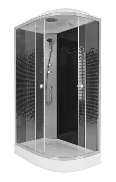 

Душевая кабина «Niagara» NG-4512-14L Black 120/80 низкий поддон мозаика/чёрная левая