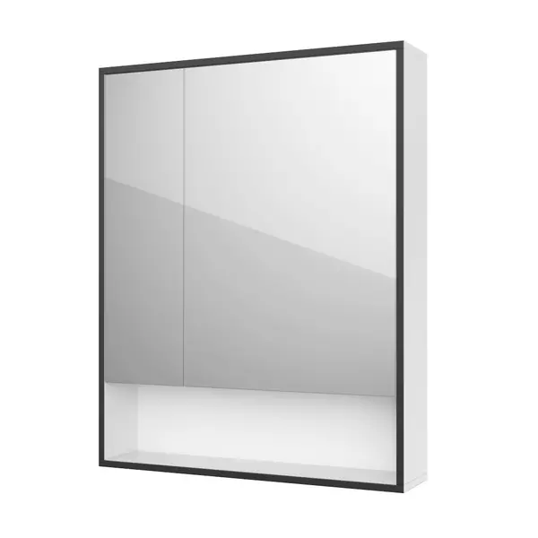 Зеркальный шкаф «Spectrum» Грано 60 арт.15 без света серый/белый