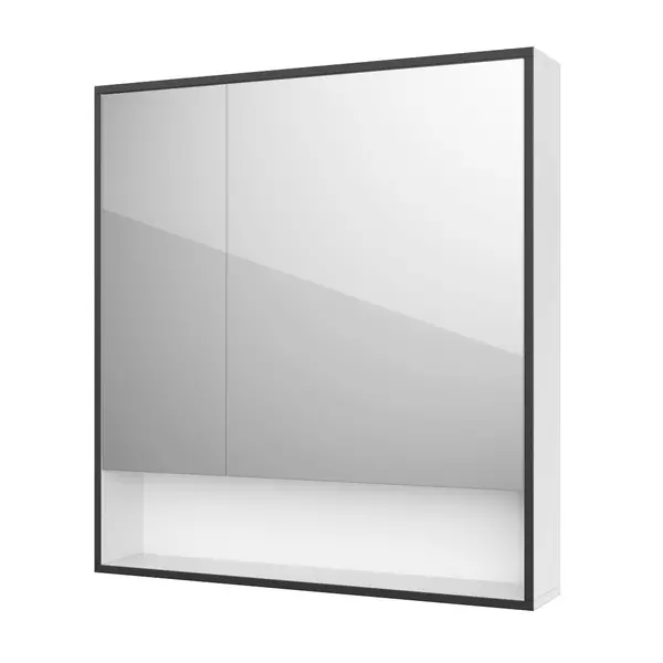 Зеркальный шкаф «Spectrum» Грано 70 арт.15 без света серый/белый