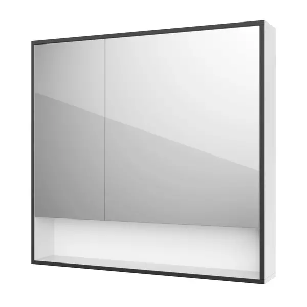 Зеркальный шкаф «Spectrum» Грано 80 арт.15 без света серый/белый