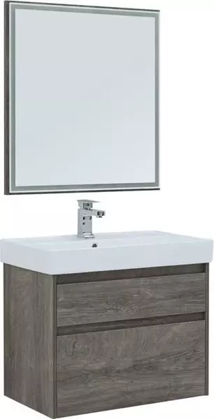 

Мебель для ванной подвесная «Aquanet» Nova Lite 85 c 2 ящиками дуб рошелье