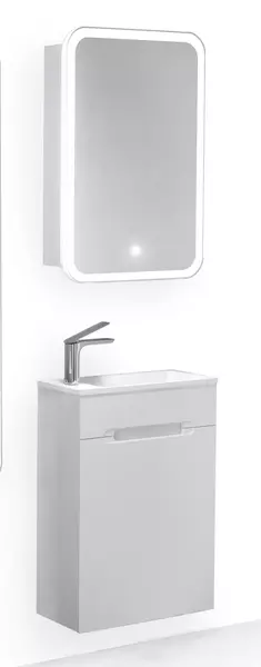 Мебель для ванной подвесная «Jorno» Modul 50 белая - фото 1