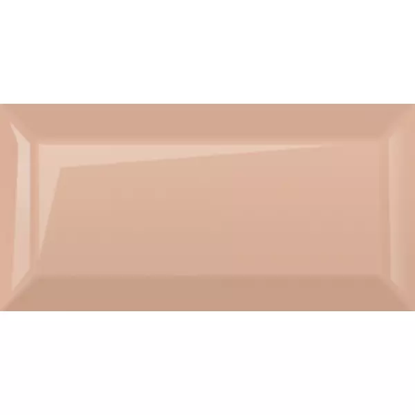Настенная плитка «Golden Tile» Metrotiles грань 20x10 465051 розовый