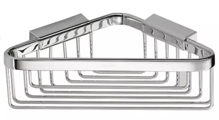 

Угловая полка в ванну «Schein» 553D на стену хром