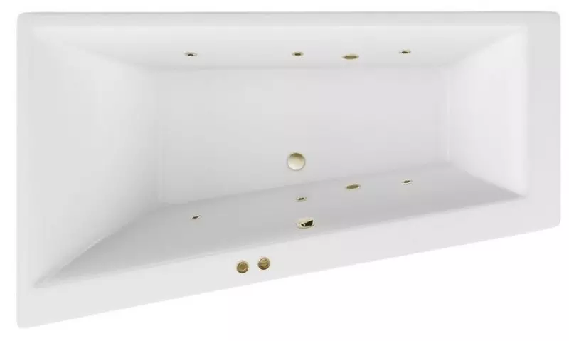 

Гидромассажная ванна акриловая «Excellent» Sfera Slim 170/100 Soft с каркасом с сифоном белая/бронза левая