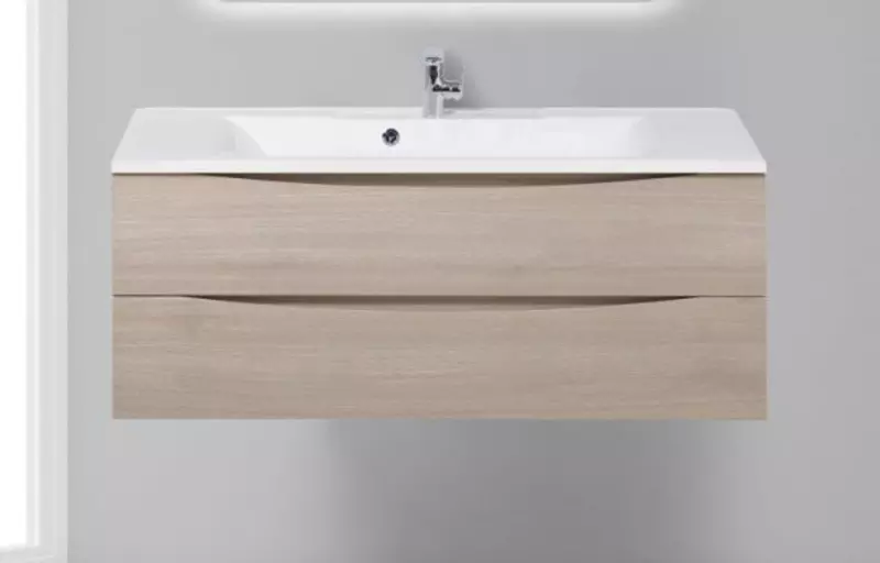 

Тумба с раковиной «Belbagno» Marino 110 (BB1100/450-LV-MR-PR 110/45) подвесная Rovere Grigio