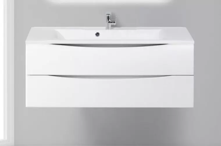 Тумба с раковиной «Belbagno» Marino 110 (BB1100/450-LV-MR-PR 110/45) подвесная Bianco Opaco