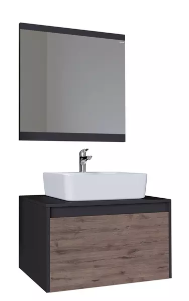 Мебель для ванной подвесная «Grossman» Смарт 70 веллингтон/графит - фото 1