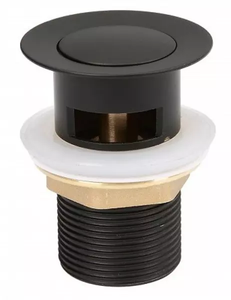 Донный клапан для раковины «Iddis» Slide SLIB000i88 с механизмом Клик-Клак чёрный матовый, размер 6 - фото 1