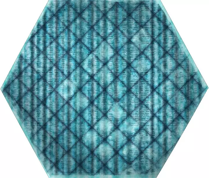 Напольная плитка «ITT Ceramic» Tribu Hexa Shiny 26,7x23,2 00000016254 blue