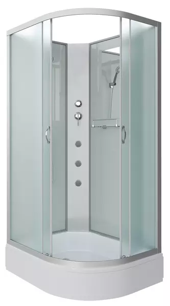 

Душевая кабина «Niagara» NG-33084-14LBKG 100/80 средний поддон матовая/белая без крыши с гидромассажем левая