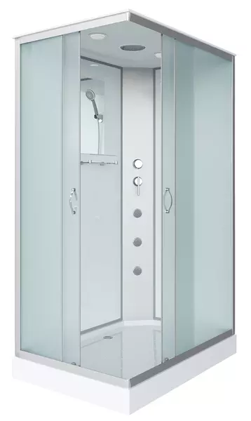 

Душевая кабина «Niagara» NG-43285-14Q 120/80 низкий поддон матовая/серебро с гидромассажем универсальная
