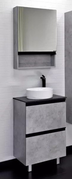 Мебель для ванной «Comforty» Эдинбург 60-Н бетон светлый - фото 1