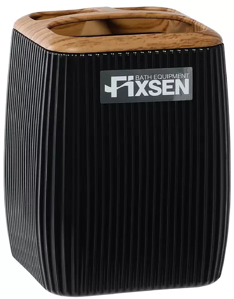 

Стакан для зубных щёток «Fixsen» Black Wood FX-401-3 на стол чёрный/тёмное дерево