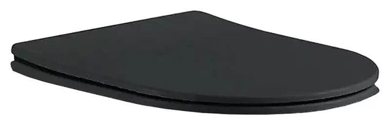 Сиденье для унитаза «Акватек» AQ0105-MB ультратонкое дюропласт с микролифтом черное
