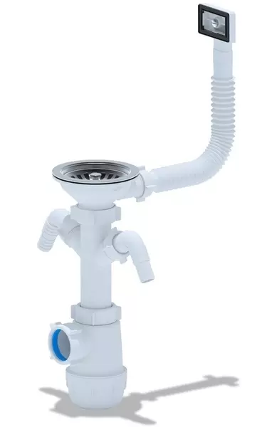 

Сифон для кухонной мойки «АНИпласт» Грот3 A0146S 1 1/2"* 40 с двумя отводами нержавеющая сталь