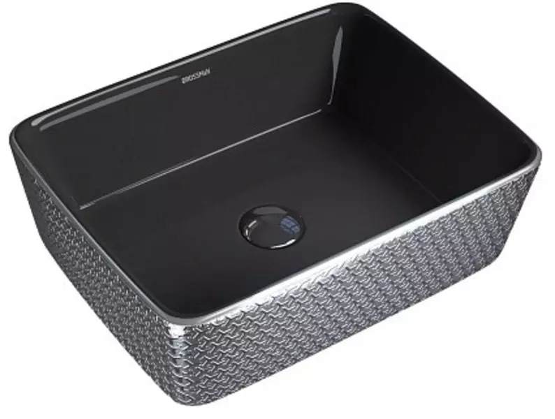

Раковина «Grossman» Color 48/37 GR-3016SB фарфоровая серебро/черный