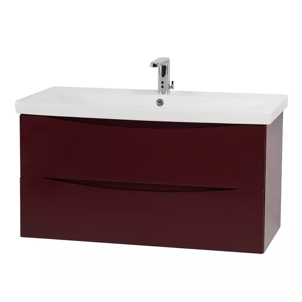 

Тумба с раковиной «Belbagno» Marino 100 (BB-0324-100-LVB) подвесная Bordo Lucido