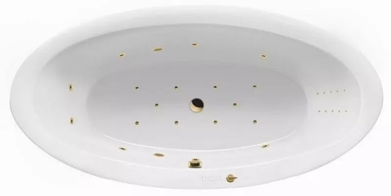 

Гидромассажная ванна акриловая «Excellent» Lumina 190/95 Ultra Nano с каркасом с сифоном белая/золото