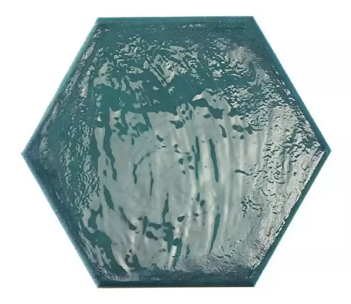 Настенная плитка «Prissmacer» Rain Hex Polish. 22,8x18,8 78803264 aquamarine