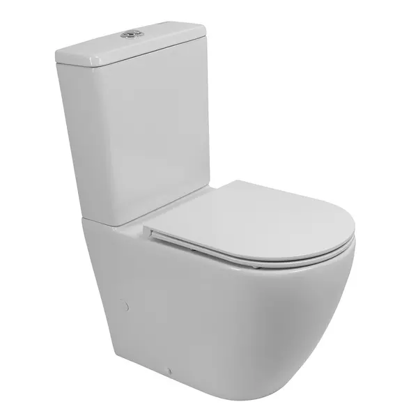 Унитаз компакт безободковый «Belbagno» BB2141T/BB2141CP-TOR (BB870SC) белый с сиденьем дюропласт с микролифтом белое