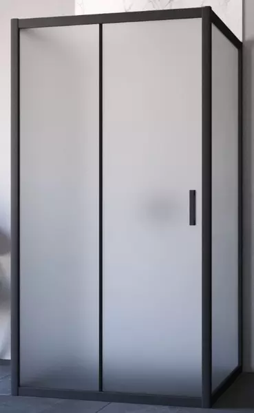 

Душевой угол-ограждение «Vegas Glass» ZP-U Novo 100/100 100/100 сатин/чёрный матовый без поддона универсальный