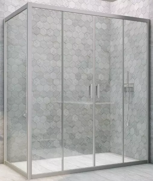 

Душевой угол-ограждение «Vegas Glass» Z2P+ZPV Novo h2000 165/70 Crystal vision/хром матовый без поддона универсальный
