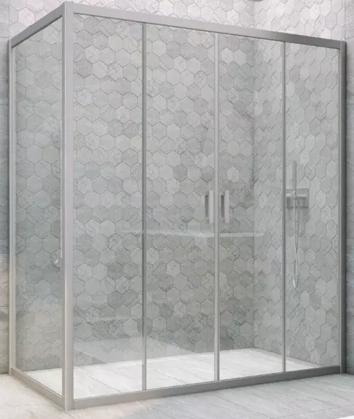 

Душевой угол-ограждение «Vegas Glass» Z2P+ZPV Novo h2000 175/80 Crystal vision/хром матовый без поддона универсальный