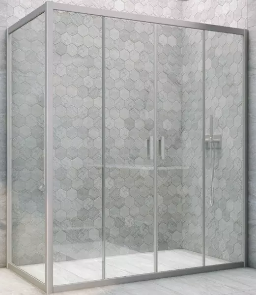 

Душевой угол-ограждение «Vegas Glass» Z2P+ZPV Novo h2000 180/80 прозрачный/хром матовый без поддона универсальный