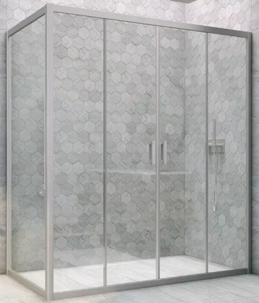 

Душевой угол-ограждение «Vegas Glass» Z2P+ZPV Novo h2000 190/80 прозрачный/хром матовый без поддона универсальный