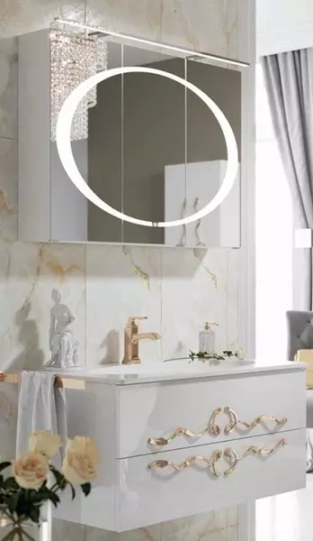 Мебель для ванной подвесная «Clarberg» Due amanti 120/W белая - фото 1