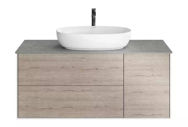 Тумба с раковиной «Kerama Marazzi» Plaza Modern 120/3 (Plaza 60/38) подвесная дуб Орегон