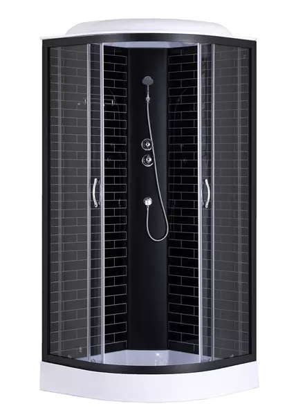 

Душевая кабина «Loranto» Sunway CS-6610-13GB 100/100 низкий поддон серая/чёрная
