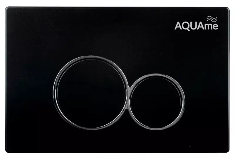 Кнопка смыва «AQUAme» AQM4101B пластик чёрная - фото 1