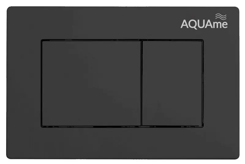 Кнопка смыва «AQUAme» AQM4102B пластик чёрная - фото 1
