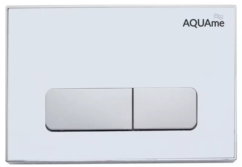 Кнопка смыва «AQUAme» AQM4104W акрил белая/хром глянцевый - фото 1
