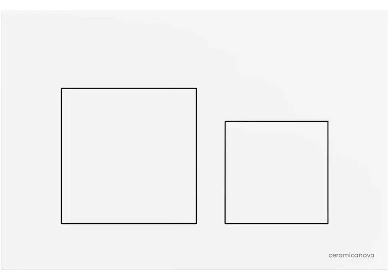 Кнопка смыва «Ceramica Nova» Balance Square CN12-002W пластик белая глянцевая